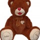 Мягкая игрушка Медведь Валентин 70 см с бантом коричневый