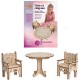 Деревянный конструктор стол и стулья для кукол 30 см ДК-2-10
