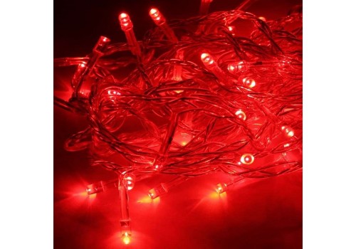 Елочная гирлянда электрическая цвет красный 100 ламп 6,7 м 