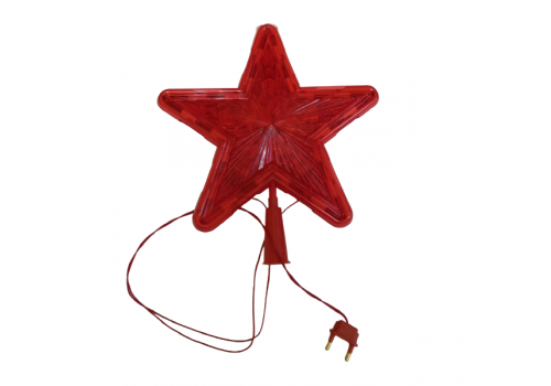 Электрогирлянда - звезда наконечник 23 см красная