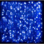 Электрогирлянда-штора светодиодная синяя, белая 320 ламп 3Х2 м 0162