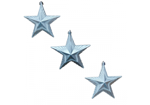 Новогодний шар-звезда 13см фигурная матовая с рисунком SH848-1