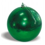 Новогодний шар блестящий зеленый 8 см ЕК0021
