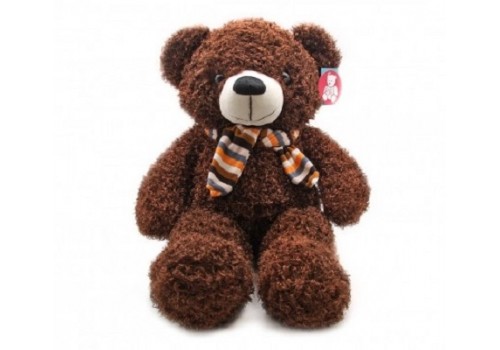 Мягкий медведь коричневый с шарфом 60 см SAL5215