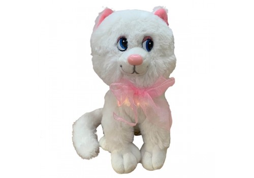 Мягкая игрушка котёнок Лапушка белый озвученный 21 см MP-HH-R8984E