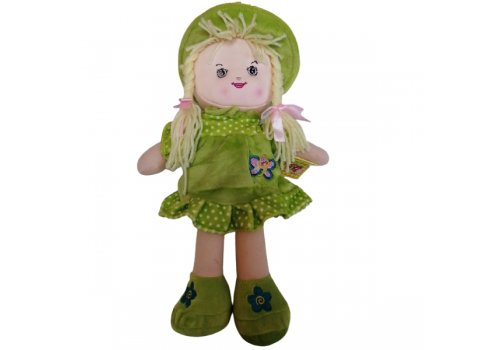 Мягкая игрушка кукла в платье 30 см 1-7203-30