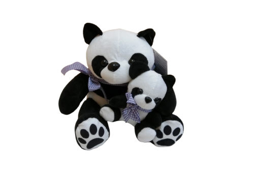 Мягкая игрушка Панда с детёнышем 24 см
