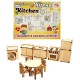 Деревянная сборная мебель "Кухня" для кукол ДК-1-001-06