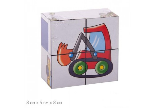 Кубики "Малыш" "Техника" 4 штуки 00412
