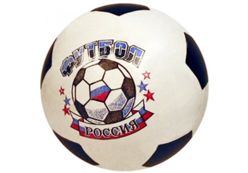 Мяч резиновый диаметр 200 мм лакированный (эмблема) 56ПЭ