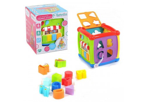 Развивающая игрушка куб Первые уроки Elefantino на батарейках 6 функций IT104394